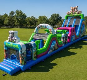T7-3687 Zootopia Inflatable Obstacle Cou...
