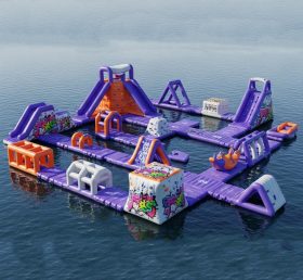 S210 Graffiti Theme Inflatable Water Par...
