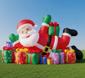 C1-465 Inflatable Santa Claus lying insi...