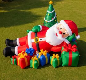 C1-468 Inflatable Santa Claus lying insi...