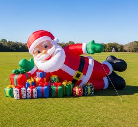 C1-474 Inflatable Santa Claus lying insi...
