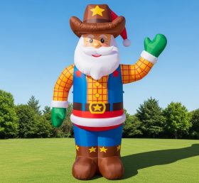C1-471 Cowboy style inflatable Santa Cla...