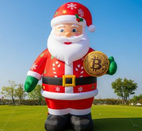 C1-512 Inflatable Santa Claus holding Bi...