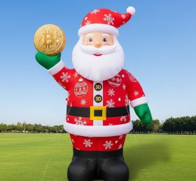 C1-514 Inflatable Santa Claus holding Bi...