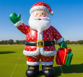 C1-526 Inflatable Santa Claus wearing fa...
