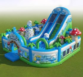 T6-6290 The Smurfs Theme Inflatable Func...