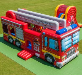 T6-6354 Firetruck Theme Inflatable Playg...