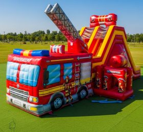 T6-6357 Firetruck Theme Inflatable Playg...