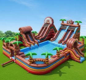 Pool3-228 American Indian Theme Pool Wat...