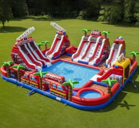 Pool3-280 Firetruck Theme Pool Water Par...