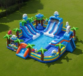 Pool3-399 The Smurfs Theme Pool Water Pa...