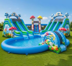 Pool3-402 The Smurfs Theme Pool Water Pa...