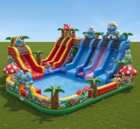Pool3-403 The Smurfs Theme Pool Water Pa...