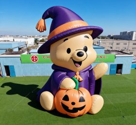 Cartoon3-251 Halloween Bear with Witch H...