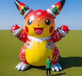 Cartoon3-540 Pikachu Christmas Inflatabl...