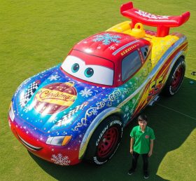 Cartoon3-626 Christmas Racing Car Inflat...