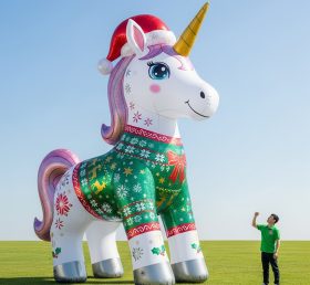 Cartoon3-645 Christmas Unicorn Inflatabl...
