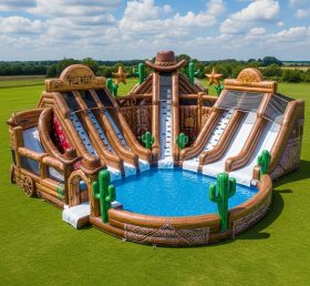 Pool3-547 Wild West Theme Pool Water Par...