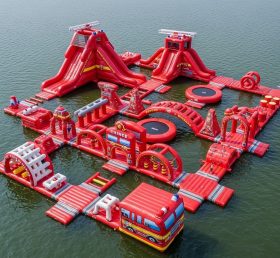S459 Firetruck Theme Inflatable Water Pa...