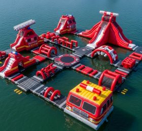 S460 Firetruck Theme Inflatable Water Pa...