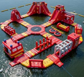 S462 Firetruck Theme Inflatable Water Pa...