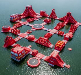 S465 Firetruck Theme Inflatable Water Pa...