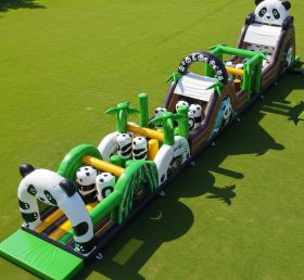 T7-3935 Panda Theme Inflatable Obstacle ...
