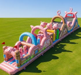 T7-3957 Pig Theme Inflatable Obstacle Co...