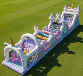 T7-4050 Unicorn Theme Inflatable Obstacl...