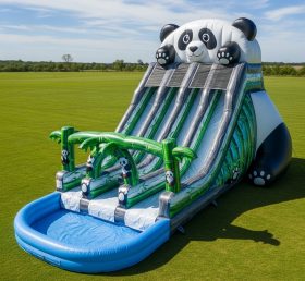 T8-5423 Panda Theme Inflatable Water Sli...