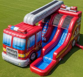 T8-5591 Firetruck Theme Inflatable Water...