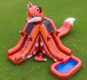 T8-5600 Fox Theme Inflatable Water Slide