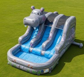 T8-5626 Hippo Theme Inflatable Water Sli...