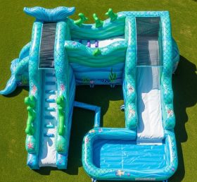T8-5678 Mermaid Theme Inflatable Water S...