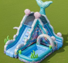 T8-5683 Mermaid Theme Inflatable Water S...