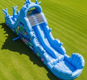 T8-5709 Ocean Theme Inflatable Water Sli...