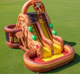 T8-5760 Pizza Theme Inflatable Water Sli...