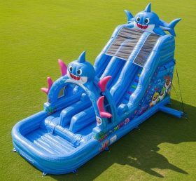 T8-7123 Baby Shark Theme Inflatable Wate...