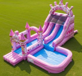 T8-7131 Barbie Theme Inflatable Water Sl...