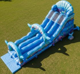 T8-7789 Mermaid Theme Inflatable Slide