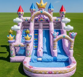 T8-8766 Princess Castle Inflatable Water...