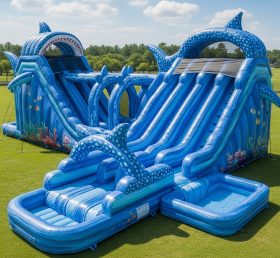 T8-8986 Ocean Theme Inflatable Water Sli...