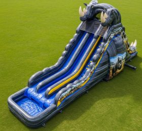 T8-9224 Rhino Theme Inflatable Water Sli...