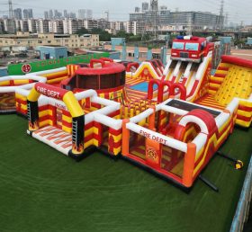 GF3-150 Firetruck Theme Inflatable Park