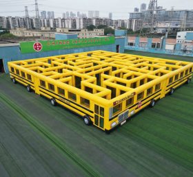 MAZE1-23 Bus Theme Inflatable Maze