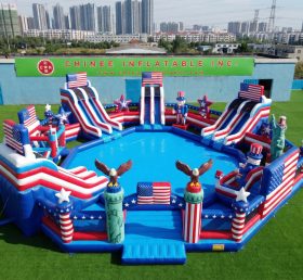 Pool3-791 American Style Theme Pool Wate...