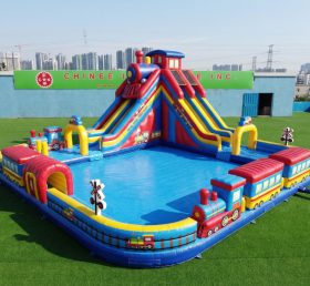 Pool3-836 Train Theme Pool Water Park