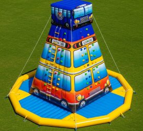 T11-4513 Bus Theme Inflatable Climbing W...