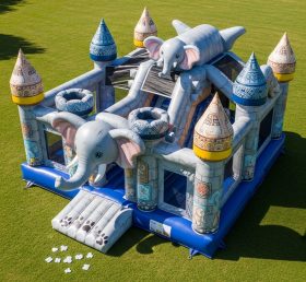 T5-2918 Elephant Theme Inflatable Castle...
