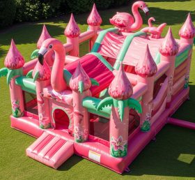 T5-2942 Flamingo Theme Inflatable Castle...
